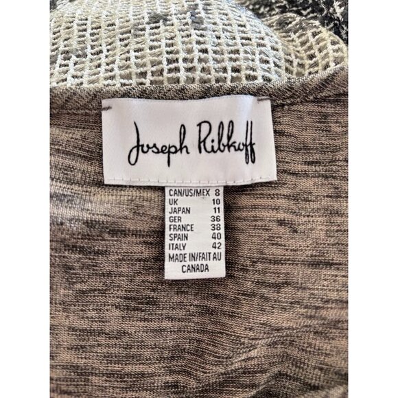 JOSEPH RIBKOFF Tunic Top Size 8 Mesh Overlay Stretchy Tank Roll Tab Sleeves - Picture 4 of 10